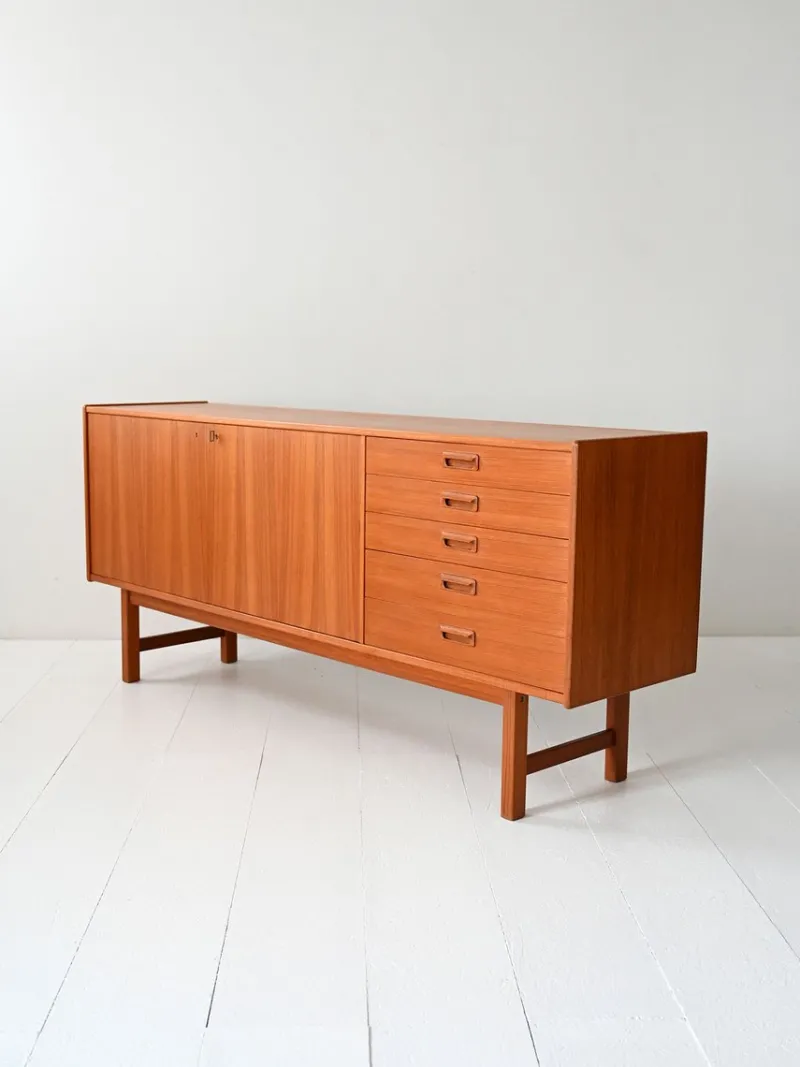 Pamono Vintage Scandinavian Sideboard with Hinged Doors, 1950s> Sideboards & Buffets