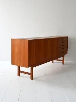 Pamono Vintage Scandinavian Sideboard with Hinged Doors, 1950s><noscript><img width=