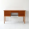 Online Pamono Vintage Scandinavian Teak Desk with Drawers, 1960s