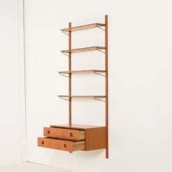 New Pamono Vintage Scandinavian Teak Wall Unit, 1970s