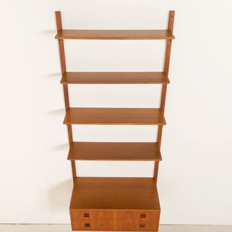 New Pamono Vintage Scandinavian Teak Wall Unit, 1970s