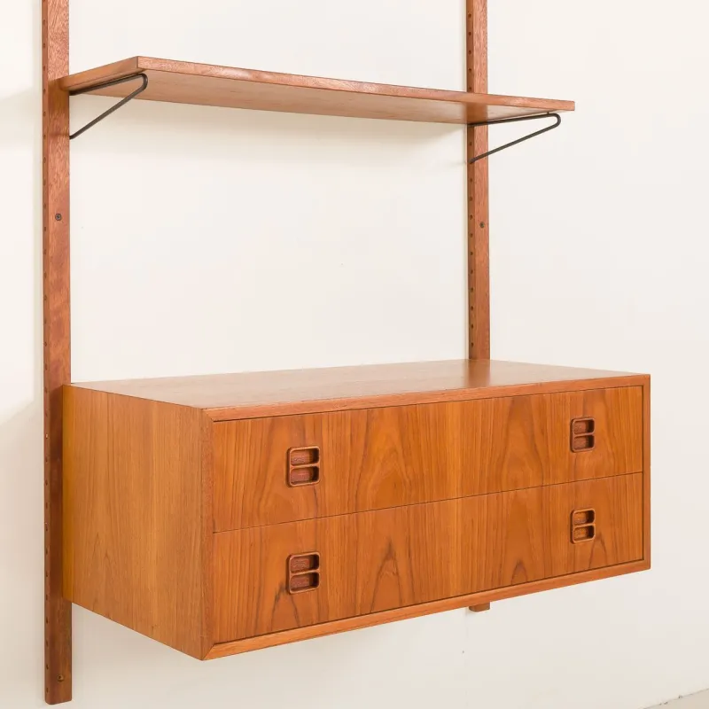New Pamono Vintage Scandinavian Teak Wall Unit, 1970s