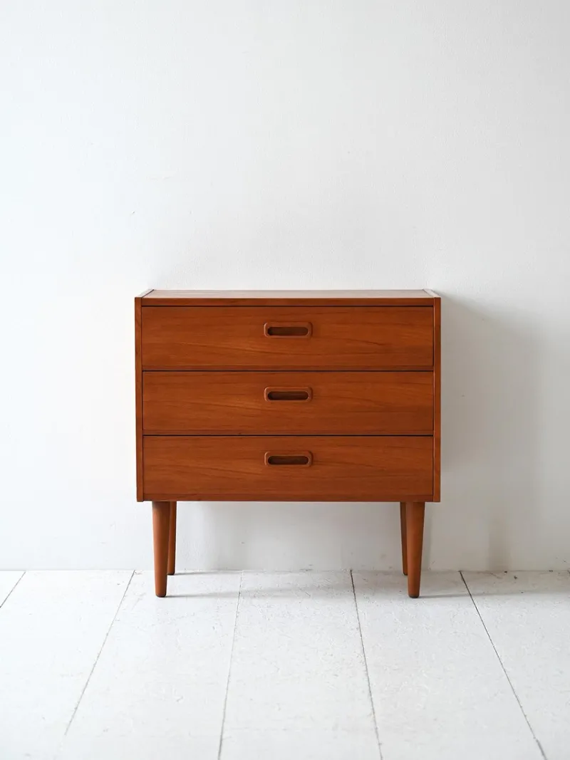 Discount Pamono Vintage Scandinavian Three-Drawer Bedside Table, 1960s