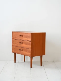 Discount Pamono Vintage Scandinavian Three-Drawer Bedside Table, 1960s