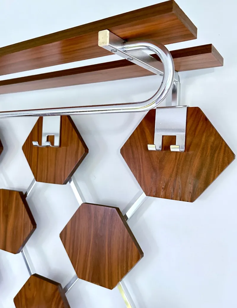 Pamono Vintage Scandinavian Wood Wall Coat Rack> Racks, Hooks & Valets