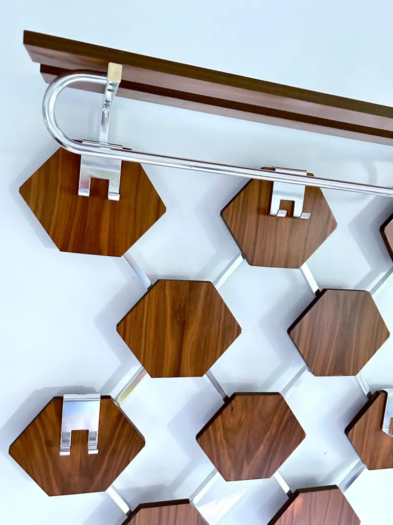 Pamono Vintage Scandinavian Wood Wall Coat Rack> Racks, Hooks & Valets