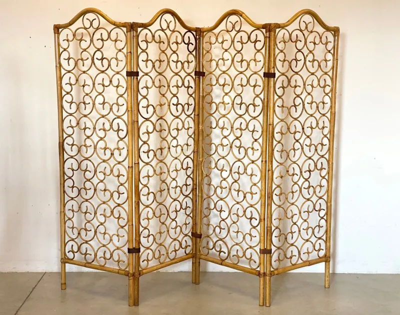 New Pamono Vintage Screen in Bamboo, 1970s