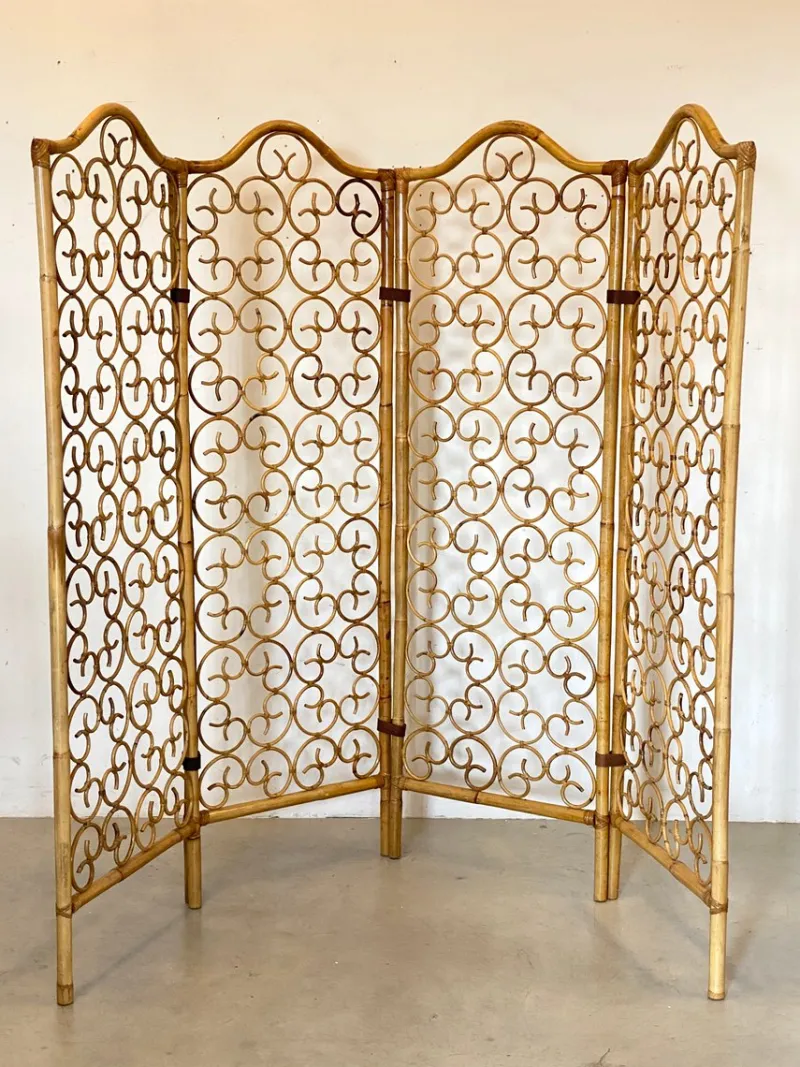 New Pamono Vintage Screen in Bamboo, 1970s