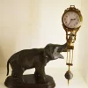 Pamono Vintage Sculptural Elephant Clock> Clocks