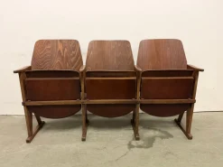 New Pamono Vintage 3-Seat Cinema Theatre Bench from Ton, 1960s