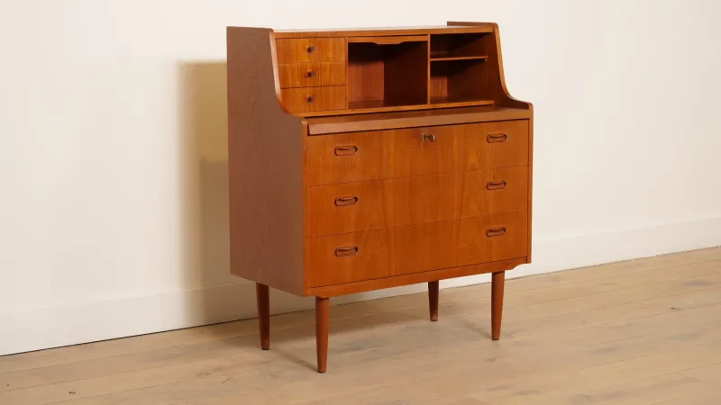 Pamono Vintage Secretaire in Teak> Secretaires