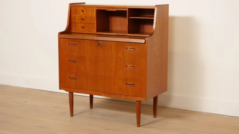 Pamono Vintage Secretaire in Teak> Secretaires