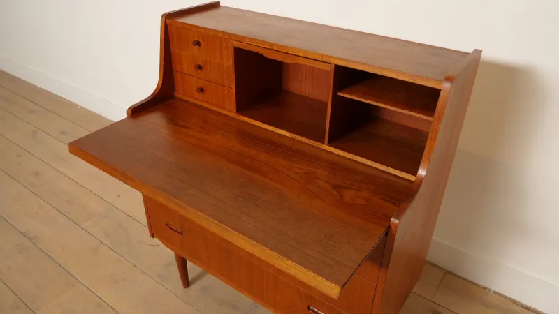 Pamono Vintage Secretaire in Teak> Secretaires