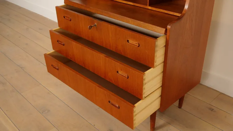 Pamono Vintage Secretaire in Teak> Secretaires