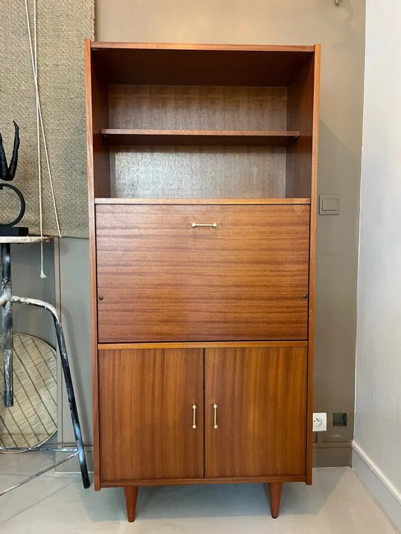 Pamono Vintage Secretary Cabinet in Wood> Secretaires
