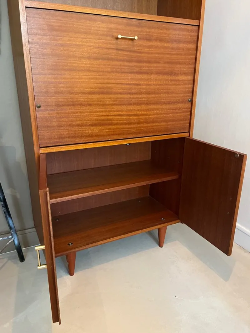Pamono Vintage Secretary Cabinet in Wood> Secretaires