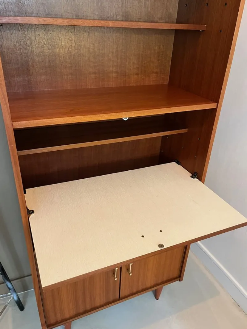 Pamono Vintage Secretary Cabinet in Wood> Secretaires