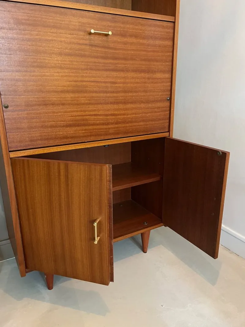Pamono Vintage Secretary Cabinet in Wood> Secretaires