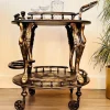Sale Pamono Vintage Serving Trolley Serving Side Table on Wheels