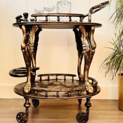 Sale Pamono Vintage Serving Trolley Serving Side Table on Wheels