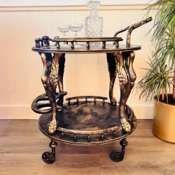 Sale Pamono Vintage Serving Trolley Serving Side Table on Wheels