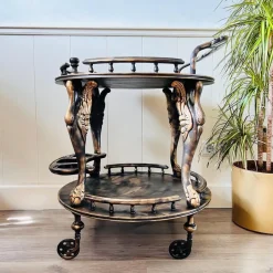 Sale Pamono Vintage Serving Trolley Serving Side Table on Wheels