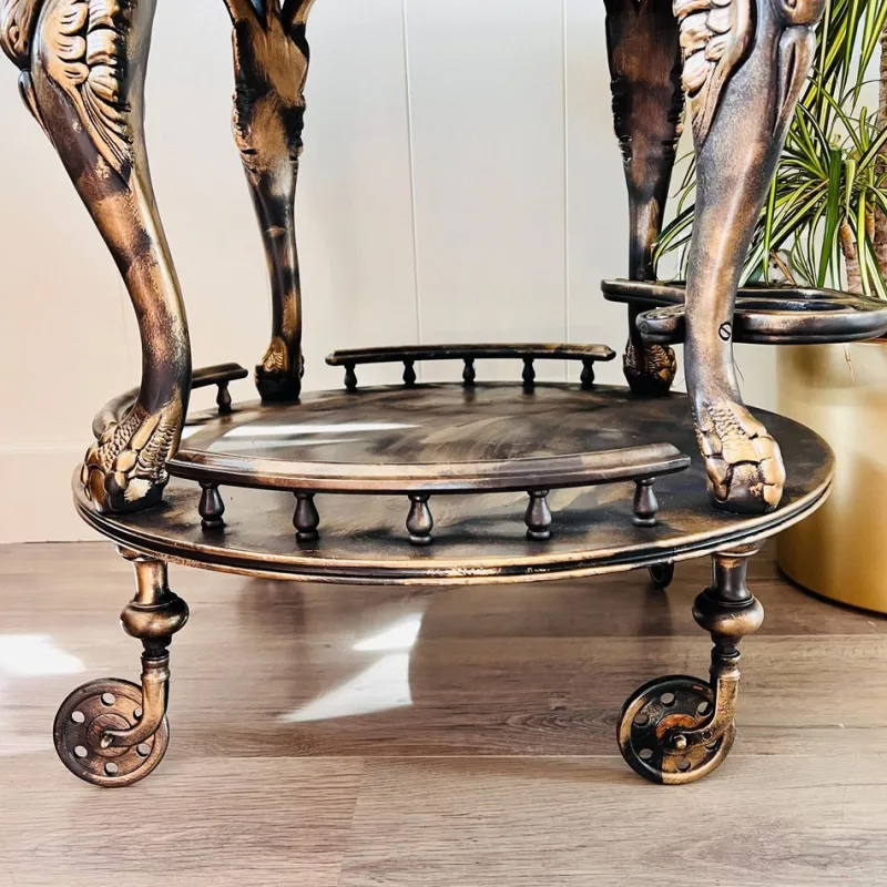 Sale Pamono Vintage Serving Trolley Serving Side Table on Wheels