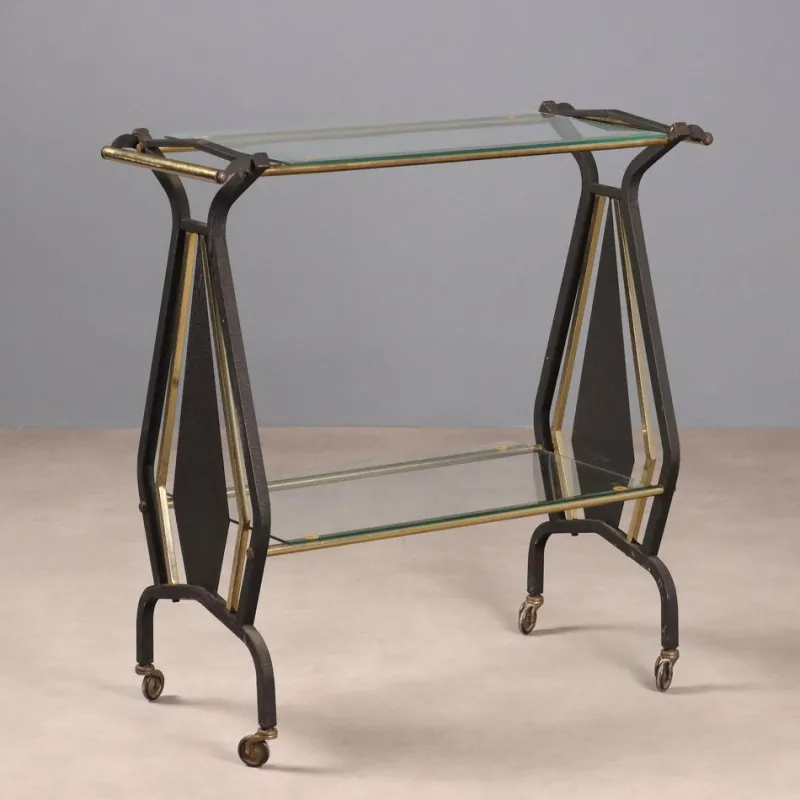 Pamono Vintage Serving Trolley, 1960s> Serving Bar Carts & Trolleys