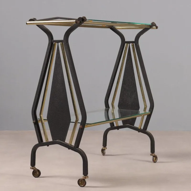Pamono Vintage Serving Trolley, 1960s> Serving Bar Carts & Trolleys
