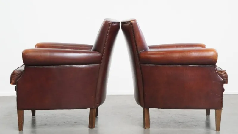 Pamono Vintage Sheepskin Armchairs, Set of 2> Lounge Chairs & Armchairs