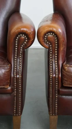 Pamono Vintage Sheepskin Armchairs, Set of 2><noscript><img width=
