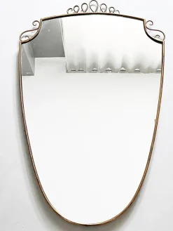 Pamono Vintage Shield Mirror, 1950s> Mirrors