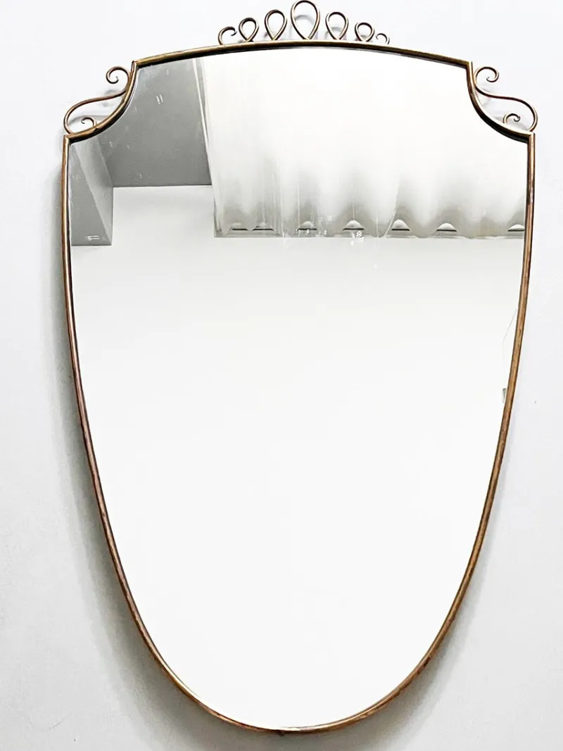 Pamono Vintage Shield Mirror, 1950s> Mirrors