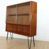 Discount Pamono Vintage Showcase Cabinet with Shelf and Glass Sliding Doors