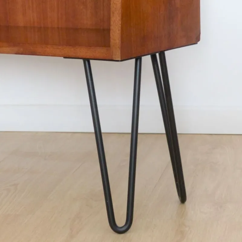 Discount Pamono Vintage Showcase Cabinet with Shelf and Glass Sliding Doors