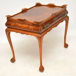 Pamono Vintage Side Table in Burr Walnut, 1920s><noscript><img width=