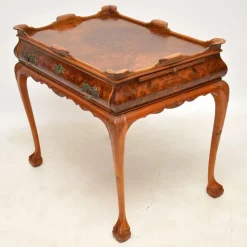 Pamono Vintage Side Table in Burr Walnut, 1920s><noscript><img width=