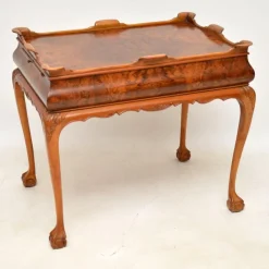 Pamono Vintage Side Table in Burr Walnut, 1920s><noscript><img width=