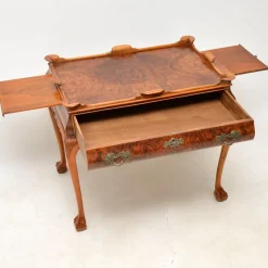 Pamono Vintage Side Table in Burr Walnut, 1920s><noscript><img width=