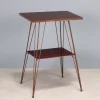 Discount Pamono Vintage Side Table with Metal Frame and Double Glass Top, 1960s