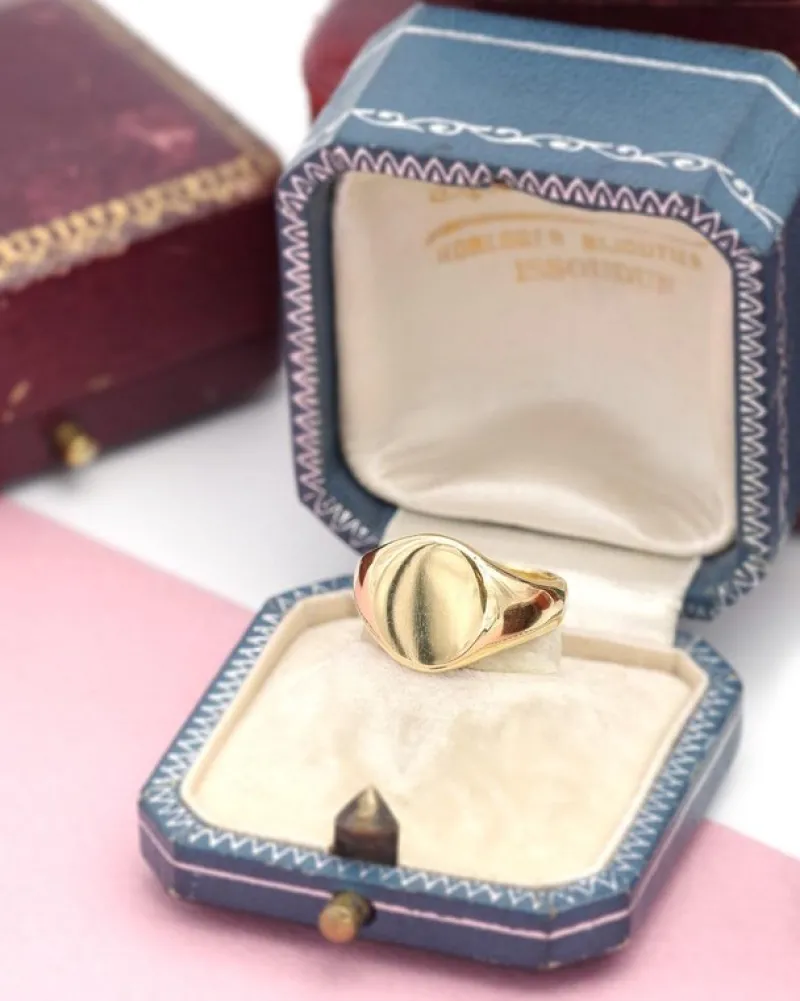 Pamono Vintage Signet Ring Blank> Rings