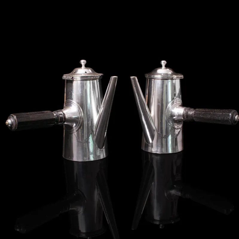 Pamono Vintage Silver Plate Coffee Pots from Mappin & Webb, 1940, Set of 2> Coffee & Tea Service