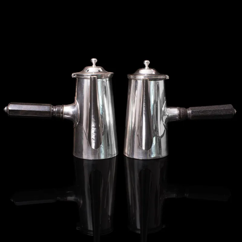 Pamono Vintage Silver Plate Coffee Pots from Mappin & Webb, 1940, Set of 2> Coffee & Tea Service