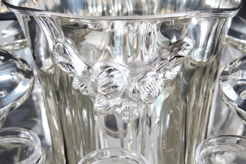 Best Pamono Vintage Silver Plated Caviar and Champagne Cooler, 1980s, Set of 9