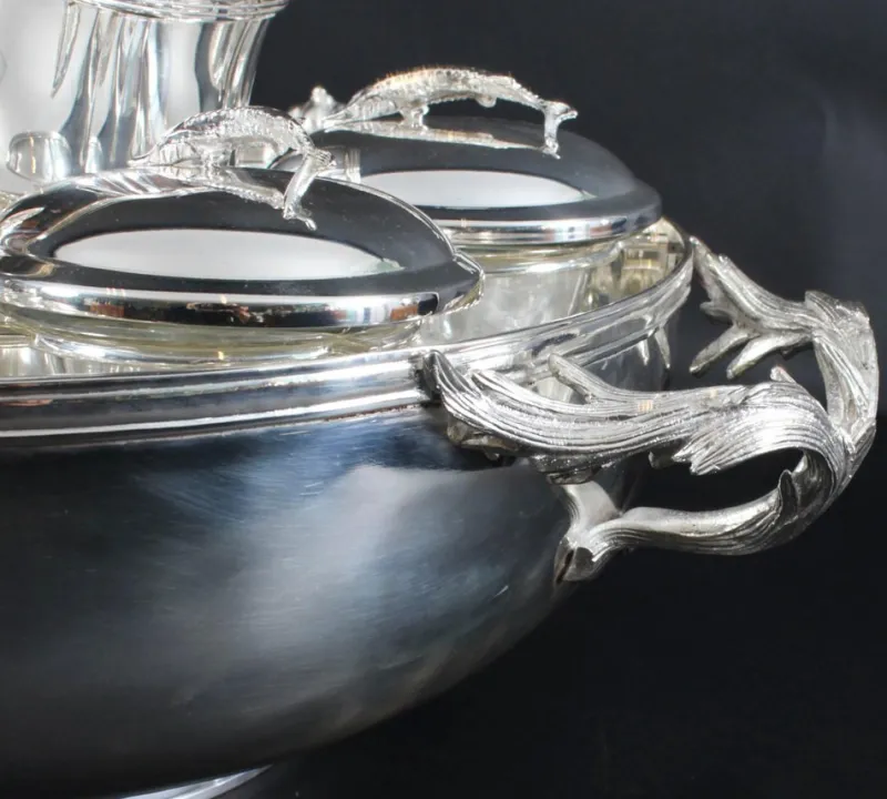 Best Pamono Vintage Silver Plated Caviar and Champagne Cooler, 1980s, Set of 9