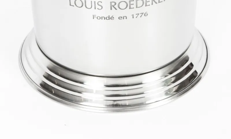 Pamono Vintage Silver-Plated Champagne Coolers by Louis Roederer, 1980s, Set of 2> Ice Buckets & Wine Coolers