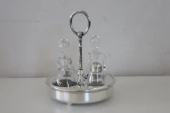 Pamono Vintage Silver-Plated Condiment Set by Fleuron Christofle, France, 1970s, Set of 4><noscript><img width=