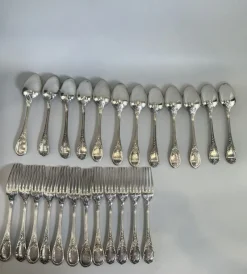 Online Pamono Vintage Silver-Plated Cutlery Set from Christofle, 1980s