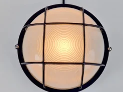 Pamono Vintage Simes Outdoor Wall Lamp in Metal & Glass, Italy, 1980s><noscript><img width=