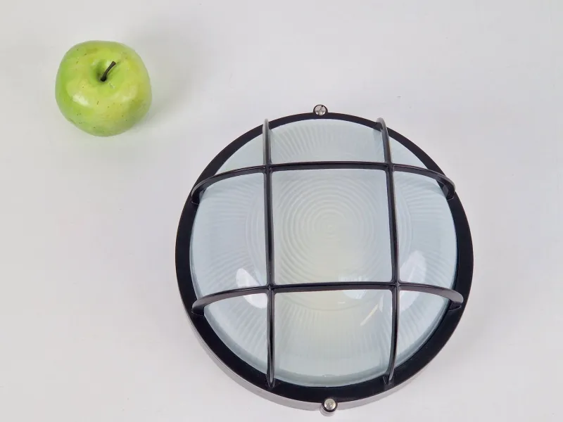Pamono Vintage Simes Outdoor Wall Lamp in Metal & Glass, Italy, 1980s> Garden Lighting